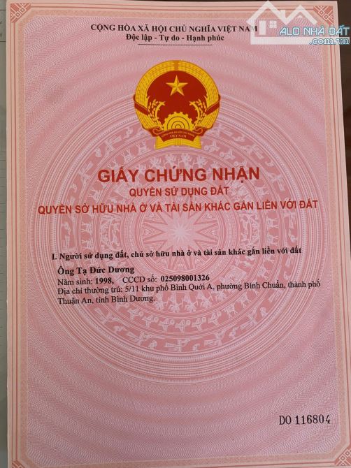 Chính Chủ Cần Bán Gấp Mặt Tiền Kinh Doanh Tại Thuận An, Bình Dương - 1