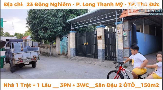 Nhà 1 trệt 1 lầu 3PN đg Đặng Nghiêm p.Long thạnh Mỹ Q9 150m2 - 1