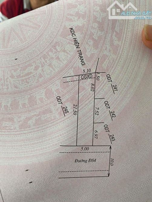 BÁN ĐẤT DT sử dụng 110m2. Tại Khu phố Trung Tín 1, thị trấn Tuy Phước, Huyện Tuy Phước tỉn - 1