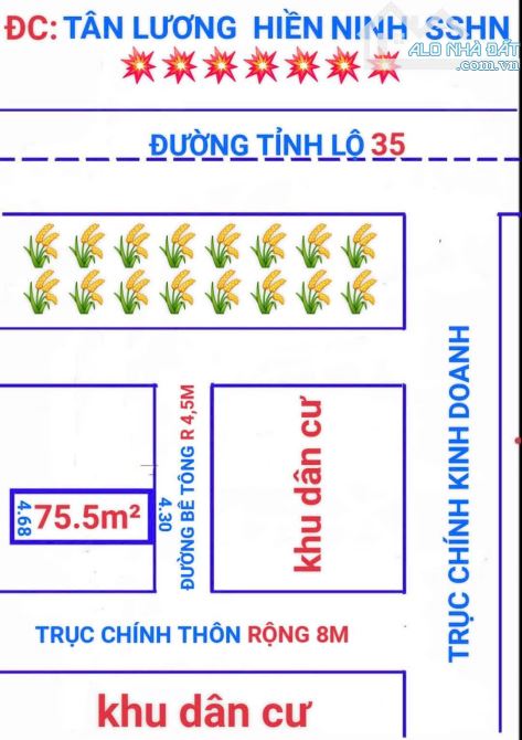 Duy nhất 1 mảnh Tân Lương-Hiền Ninh-SS đường 4m, cách trục chính 30m giá chỉ 2x xíu. - 2