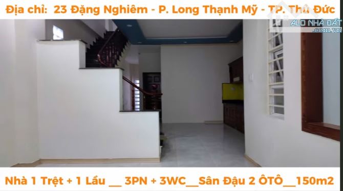 Nhà 1 trệt 1 lầu 3PN đg Đặng Nghiêm p.Long thạnh Mỹ Q9 150m2 - 4