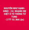 NGUYỄN NHƯ HẠNH - 60M2 - - C4 - NGANG 5M - Ô TÔ LÔ GÓC