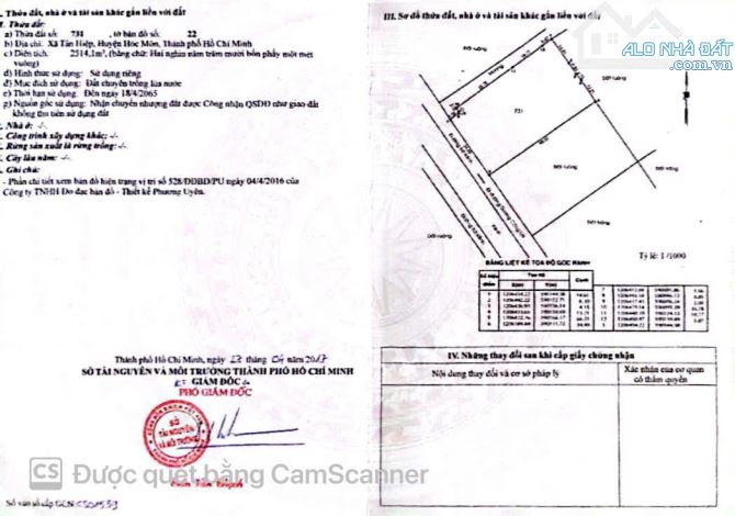 BÁN 1.5HA ĐẤT QH GIÁO DỤC LÔ GÓC 2MT DƯƠNG CÔNG KHI, TÂN HIỆP, HÓC MÔN CHỈ 5 TRIỆU/M².