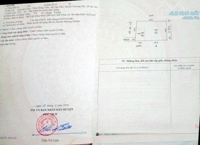 Bán lô đất 720m2 Tân Tiến Mặt tiền 18m đường ô tô