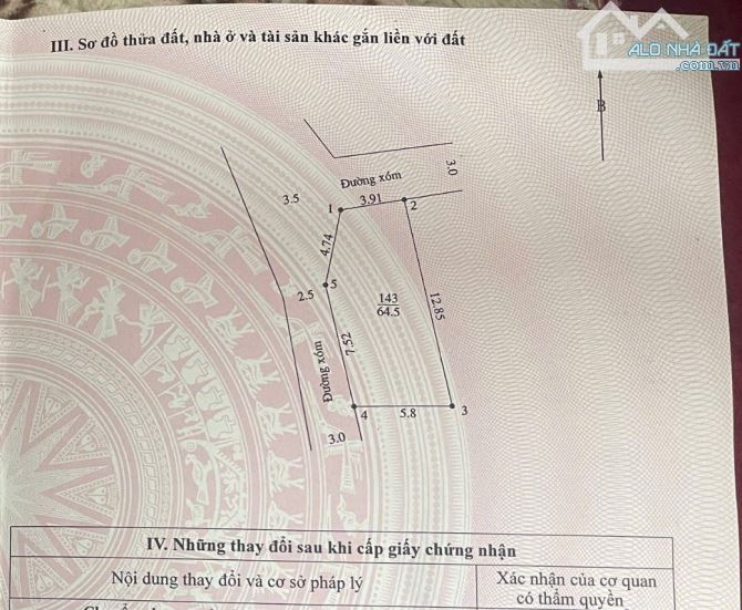 Lô góc 64,5m sát trục đường nhựa liên xã Tân Tiến, Chỉ 1,6 tỉ