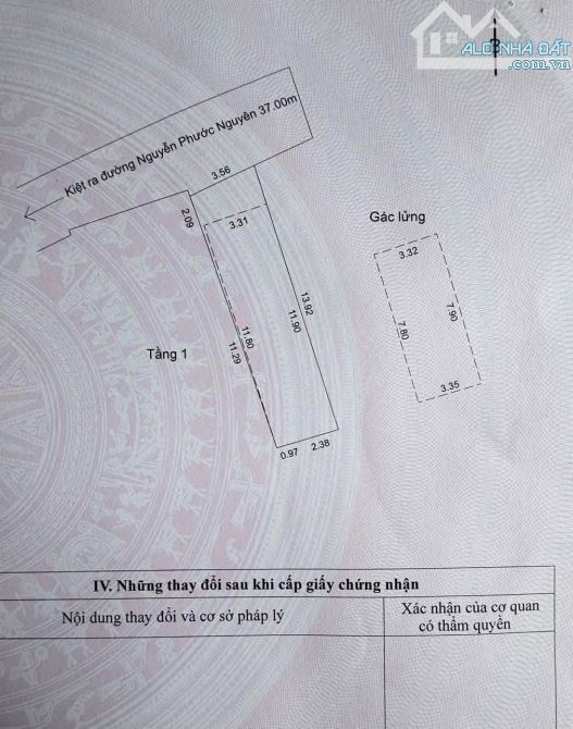 Bán nhà kiệt Nguyễn Phước Nguyên diện tích 50m giá 2250 tỷ