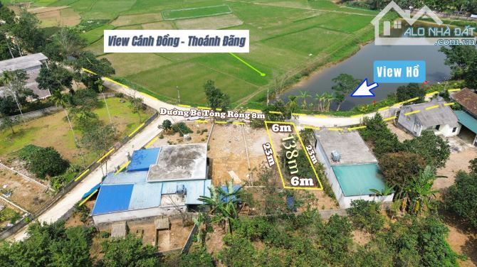 Tài chính 860tr sở hữu lô đất s=138m2 full thổ cư. Đất vuông vắn, view cánh đồng thoáng.