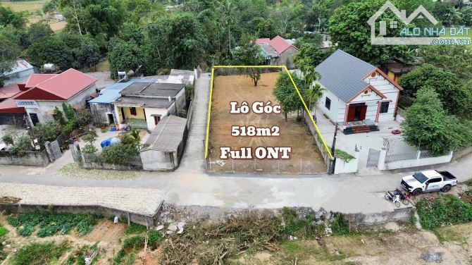 Cần Bán Lô Đất nghỉ Dưỡng S=518m2 Full thổ cư, lô góc View Cánh Đồng thoáng đãng, Sẵn sổ