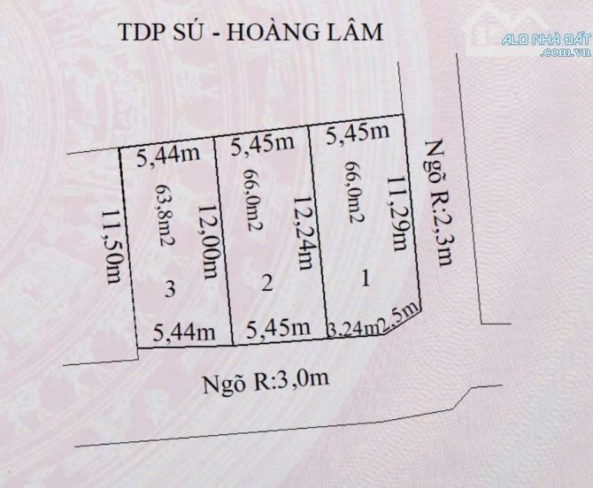 ✅Bán đất tại TDP Sú, Hoàng Lâm tài chính 1,3x - 1,4x tỷ  Diện tích: 63,8-66m2 - 2