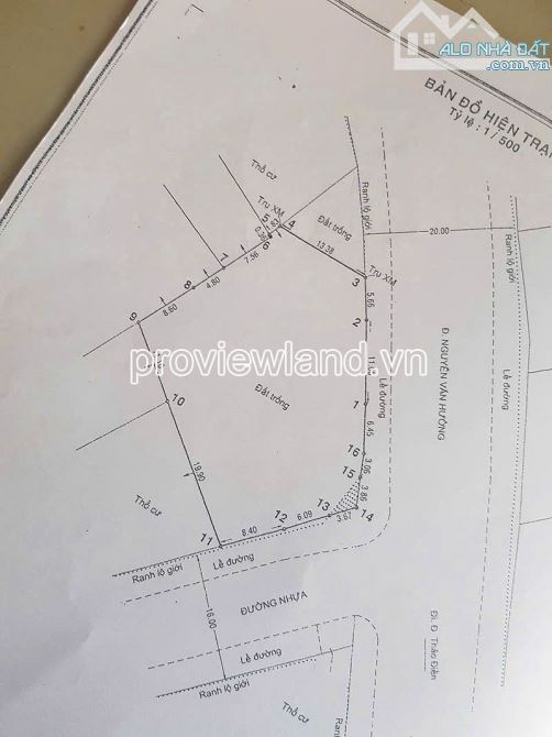 Bán lô đất Thảo Điền, lô góc đầu hồi Nguyễn Văn Hưởng, 878m2 đất, mt 30m - 2