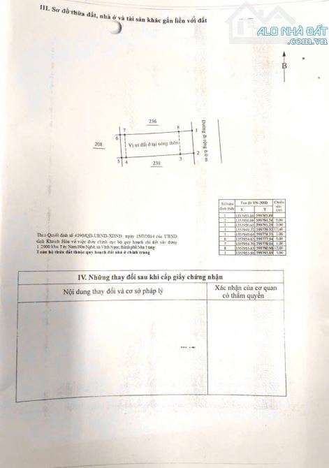 BÁN ĐẤT HÒN THƠM,XUÂN NGỌC,VĨNH NGỌC.DT 80M NGANG 5M ĐƯỜNG 6M.HƯỚNG ĐÔNG GIÁ 1TY150TR - 3