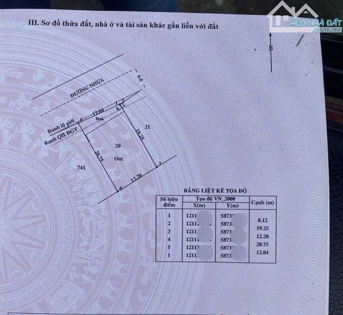 BÁN GẤP LÔ ĐẤT 240m2 MẶT TIỀN ĐƯỜNG VÕ THỊ NHÚA, XÃ TÂN PHÚ TRUNG, CỦ CHI – GIÁ TỐT 750 - 4