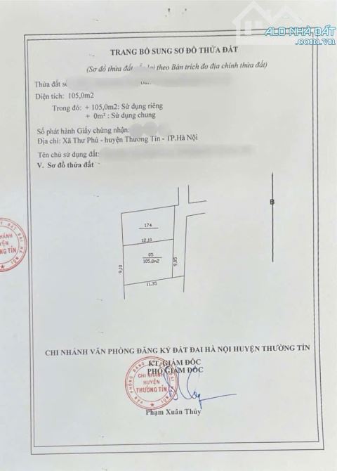 ĐẤT ĐẸP - ZÁ RẺ - ĐƯỜNG RỘNG - ÔTÔ  ĐỖ CỬA - TẠI THƯ PHÚ, THƯỜNG TÍN