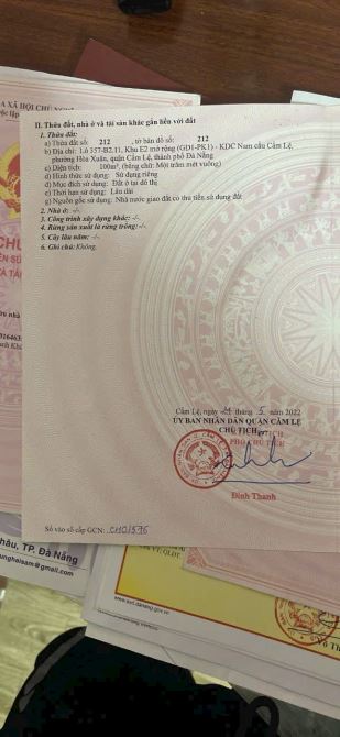 Bán đất Vũ Thạnh .hoà xuân . Đường 7m5. Sát công viên - 1