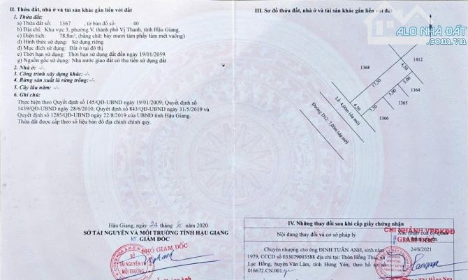 BÁN CẶP NỀN KHU CÁT TƯỜNG WP2, PHƯỜNG V, THÀNH PHỐ VỊ THANH, HẬU GIANG - 2