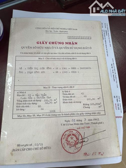 BÁN NHÀ MẶT TIỀN MẬU THÂN, AN HOÀ, NINH KIỀU, TPCT - 2