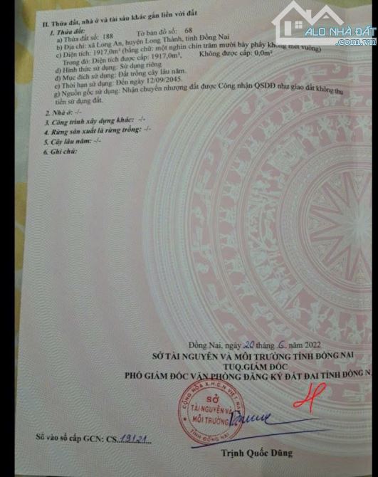 Bán gần 2 sào mặt tiền 25c đường vào sân bay giá mềm - 2