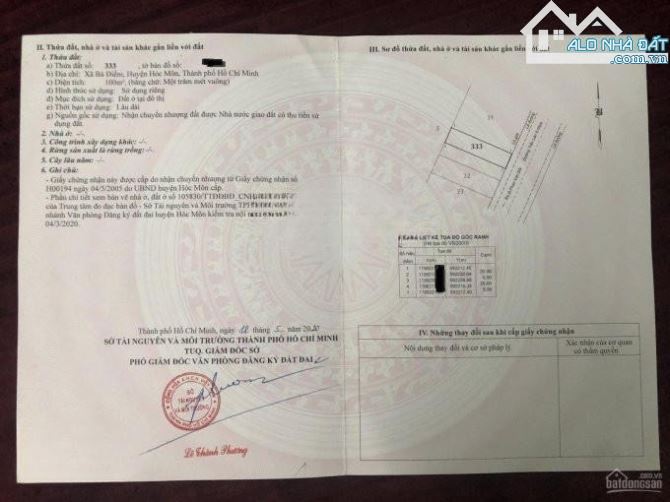 Đất Bà Điểm Hóc Môn GIÁ NGỘP chỉ 1tỷ1 diện tích 100m2 - Đất Thổ Cư - 3