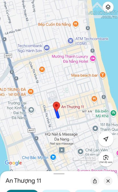 BÁN NHÀ 3 TẦNG –AN THƯỢNG 11 –ĐÀ NẴNG- PHÙ HỢP KINH DOANH SPA KHU KHỐ TÂY –NHỈNH 5 TỶ.