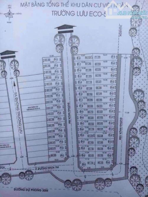 Bán lô B10 DA vietnhan Eco5 dt 50.6m2 giá 2.75tỷ SHR có tl