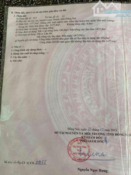 Cần bán hơn 1 sào 5 lộc an gần đường chính giá mềm - 2