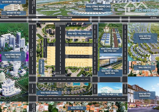 Chủ đầu tư bán 100m2, MT 10m giá 3,85 tỷ ,full thổ cư Hòa Lạc Quốc Oai.Phân lô ôtô chạy vò - 7