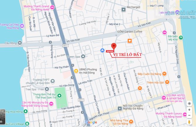🔥 ĐÀ NẴNG: MẶT TIỀN ĐẶNG VŨ HỶ, SÁT BIỂN MỸ KHÊ, DT ĐẤT: 730M2 GIÁ ĐẦU TƯ BẤT CHẤP!🔥