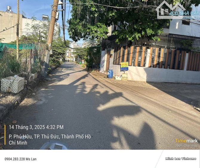 Mặt tiền kinh doanh hẻm 47 trường lưu, Long Trường, 62m full thổ cư, ngang 6m giá rẻ