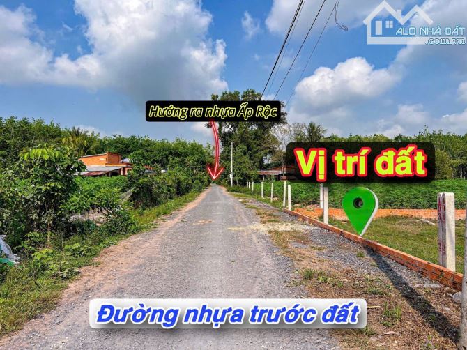 ✨ ĐẤT ĐƯỜNG NHỰA, GIÁ TIỀN ĐƯỜNG ĐẤT: Ngang 5m x Dài 25m (Full ONT). Nhà dân đông - 470Tr