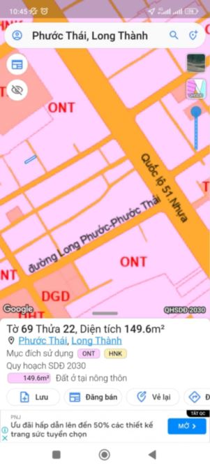 Bán lô đất 149 m2 phước thái giá mềm đầu tư