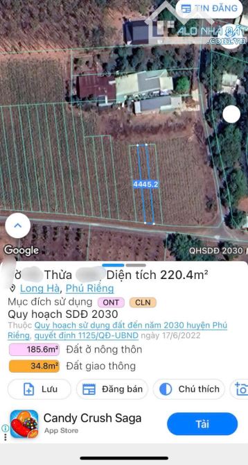 Lô thổ cư siêu đẹp 220m2 , giá 420 triệu, sổ sẳn , KCN Đồng xoài 1,2, QL14 - 2