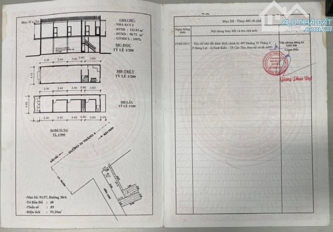 BÁN NHÀ GÓC 2 MẶT TIỀN ĐƯỜNG 30/4 CẶP BÊN KHU BIỆT THỰ HƯNG LỢI , NINH KIỀU , CẦN THƠ - 4