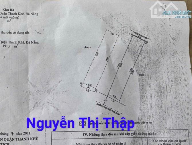 Nhà 2 tầng đường 7m5 Nguyên Thị Thập, Quận Thanh Khê. Gần Trường Fpt, Chợ, Biển... S= 101m