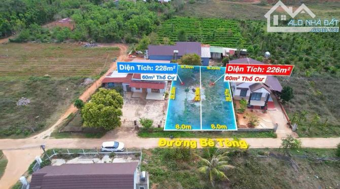 Cư Kuin, Bán lô đất 228m2 mặt tiền 8m đường bê tông gần các tiện ích