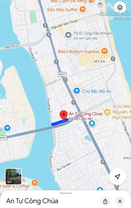 BÁN LÔ GÓC 2 MẶT TIỀN–AN TƯ CÔNG CHÚA –MỸ AN – NGŨ HÀNH SƠN –ĐÀ NẴNG – 327M2-NGANG 20 M-23
