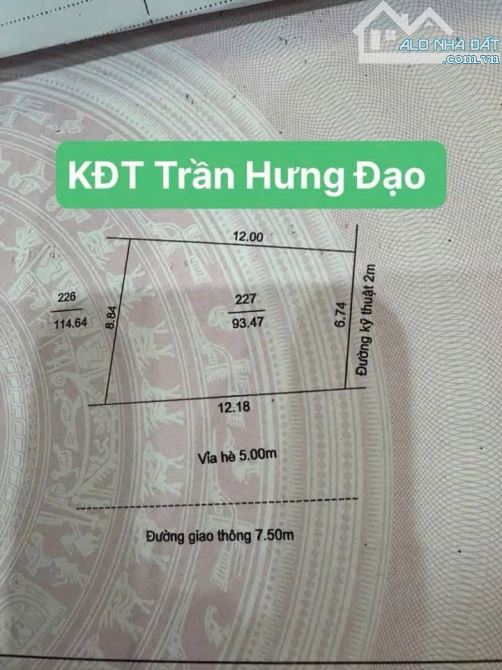 Bán lô đất siêu vip khu đô thị trần hưng đạo, mặt tiền rộng, giá siêu đầu tư, tp hải dương - 1