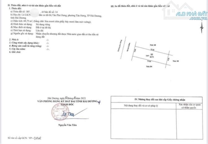 Bán 2 lô liền nhau mặt phố Lê Anh Tông, KĐT Tân Phú Hưng, TP HD, 139.5m2, mt 9m, hướng Tây - 1