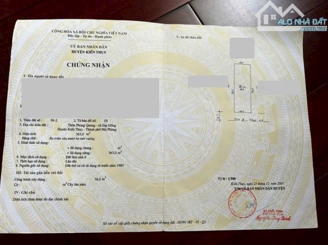 Bán đất Phong Quang - Đại Đồng - Kiến Thụy - Hải Phòng - 2