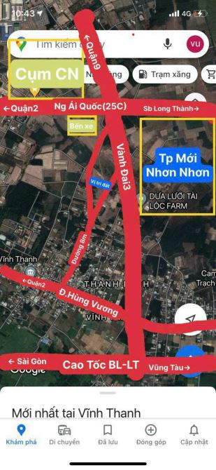 ĐẤT 1400M2 _ NGANG 13,5M, GIÁ CỰC MỀM 2,7TR/M2 CÁCH VĐ3 CHƯA ĐẾN 100M, QH FULL HỒNG VĨNH _ - 2