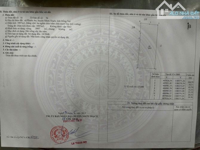 Bán gấp gần 4sào đất phước an H.Nhơn Trạch, shr, ô tô, gần GX.Đại Điên, chỉ 16ty Tl. - 3