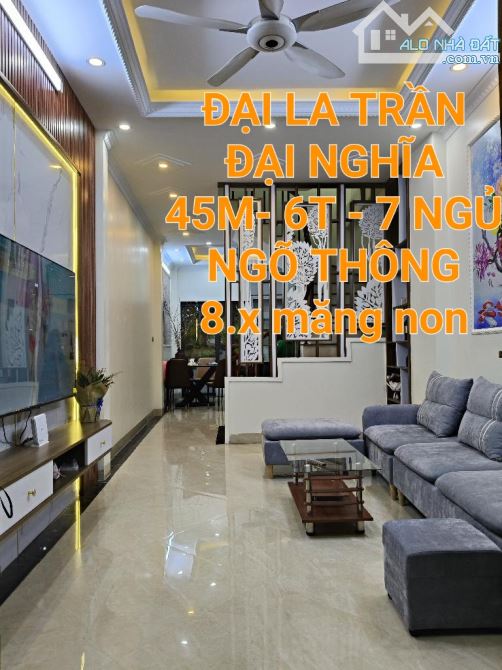 Bán nhà giá tốt Đại La Trần Đại Nghĩa dân xây 45m2- 6 tầng - 7 ngủ -mặt ngõ ngõ thông - 8