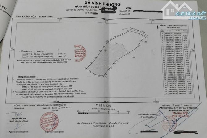 Bán đất lâm nghiệp 5000m2, 800tr tại Như Xuân, xã Vĩnh Phương, Nha Trang