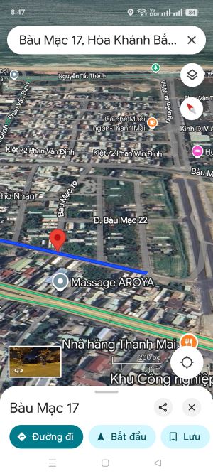 Lô góc 2 mặt tiền Bàu Mạc 17 Đường 7m5, Liên Chiểu. Cách biển 500m.S= 132m2 gia:5.6 ti
