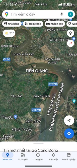 Đất Đẹp 2 MT Sông Soài Rạp, Khu du lịch nghỉ dưỡng. Bến Du Thuyền. Cty Tân Phước GCĐ-TG