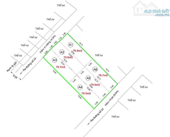 Mặt tiền kinh doanh đường 24 Nguyễn Xiển gần Trung Tâm Thương mại Maga Mall, 80m ngang 5m