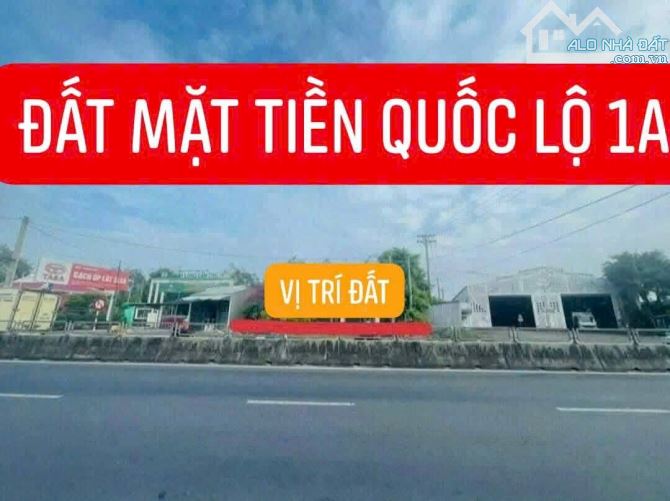 GIẢM 1TỶ ĐỂ BÁN NHANH, MẶT TIỀN QL1A CẦN THƠ, 14,8x143m LÀM KHO XƯỞNG QUÁ ĐẸP