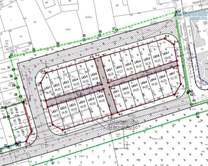 Lô 45,46: DT99m, 93.3m Đấu giá Lỗ Khê sau trường cấp 3 Liên Hà giá 75. Hàng CC