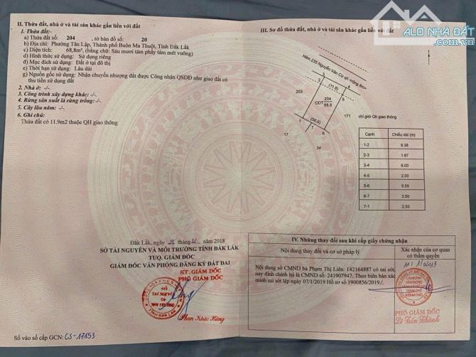 Bán đất hiểm nguyễn văn cừ ,tp bmt - 2