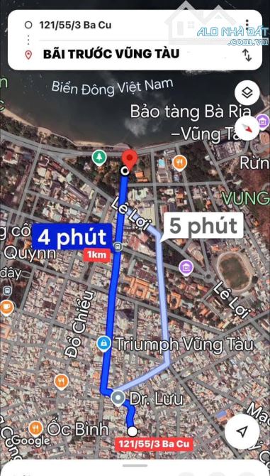 BÁN ĐẤT SẴN SỔ HẺM ÔTÔ 121/ BA CU PHƯỜNG 4, VŨNG TÀU. GIÁ 4.25 TỶ - 4