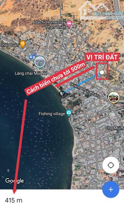 ĐẤT MŨI NÉ - PHAN THIẾT. DIỆN TÍCH 134M2 FULL THỔ CƯ. CÁCH BIỂN 800M. BÁN GIÁ 1.7 TỶ - 7